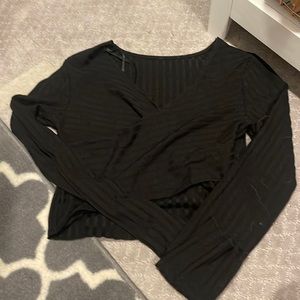 Black criss cross top